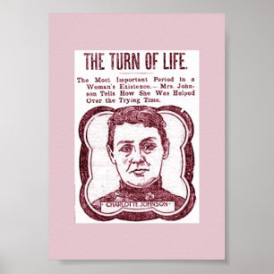 Oude menopauzale advertentie Vintage Image Poster