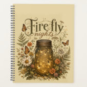Oude Metselaars Pot met Glowende Vuurvliegjes Planner (Voorkant)