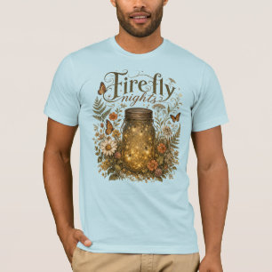 Oude Metselaars Pot met Glowende Vuurvliegjes T-shirt