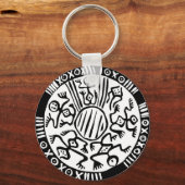 Oude Mexicaanse Design Sleutelhanger (Voorkant)
