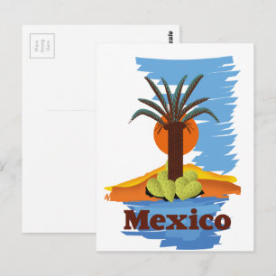 Oude Mexicaanse Palm cartoon Briefkaart