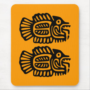 Oude Mexicaanse vis Art Mousepad Muismat