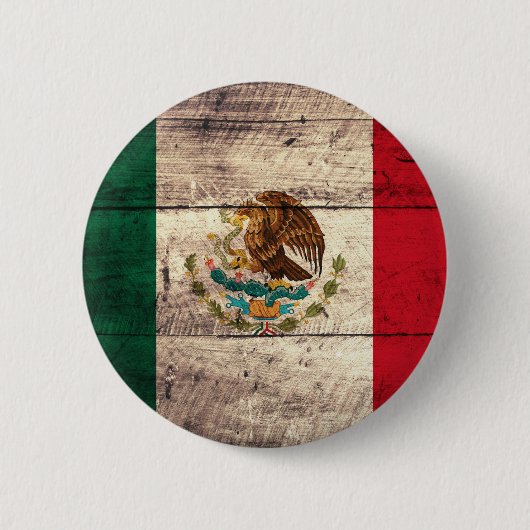 Oude Mexicaanse vlag Ronde Button 5,7 Cm (Voorkant)