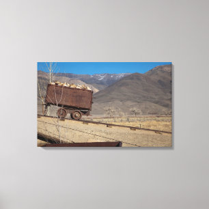 Oude mijnbouwkunst canvas afdruk