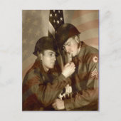 Oude militaire foto Bedankt veteranen ansichtkaart Briefkaart (Voorkant)