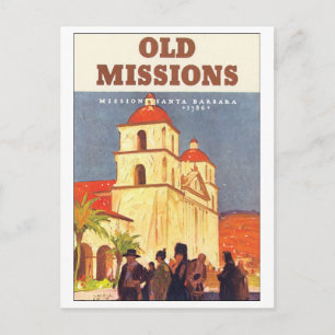 Oude missies, Missie Santa Barbara Briefkaart