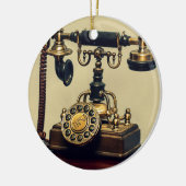 Oude  mobiele telefoon keramisch ornament (Links)