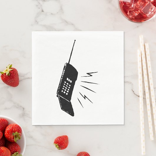 Oude mobiele telefoon Napkins Servet
