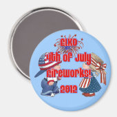 Oude-mode 4 juli Elko Magnet Magneet (Voorkant / Achterkant)