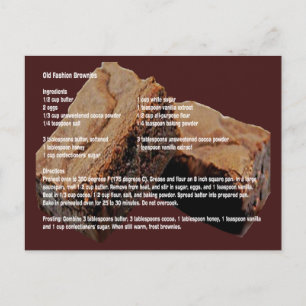 Oude mode brownies Recipe Card Briefkaart