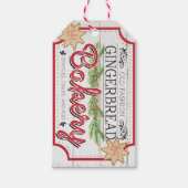 Oude Mode Gingerbread Bakkerij Cadeaulabel (Voorkant)