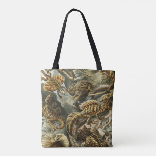 Oude mode-illustratie van Ernst Haeckel Lacertilia Draagtas