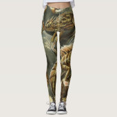 Oude mode-illustratie van Ernst Haeckel Lacertilia Leggings (Voorkant)