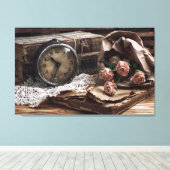 Oude mode  tijdkunst canvas afdruk (Insitu (Houten vloer))