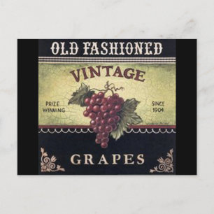 Oude modedruiven voor  gebruik, Paarse en zwarte w Briefkaart