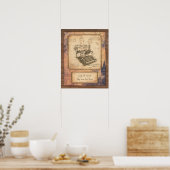  Oude Modekunst. Auteur / Schrijverscadeau Poster (Keuken)