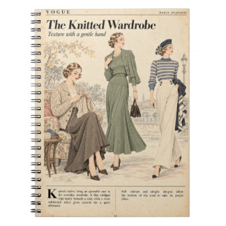 Oude Modemagazine Pagina's, Antieke Stijl Notitieboek