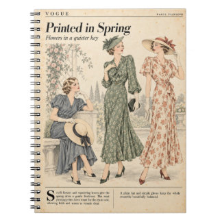 Oude Modemagazine Pagina's, Antieke Stijl Notitieboek