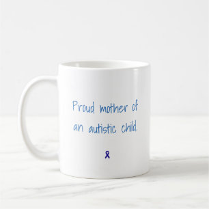 Oude moeder van een autistisch kind koffiemok
