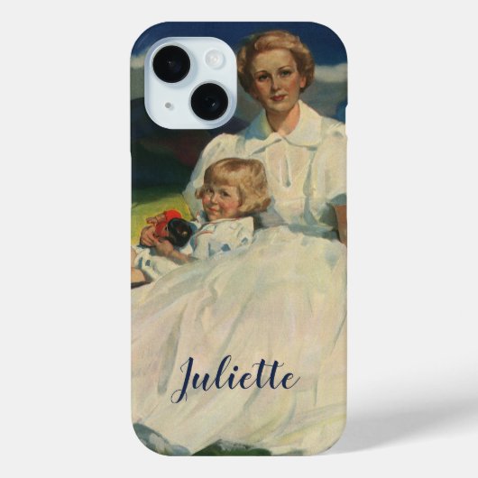 Oude Moederdag, moeder met kinderen Case-Mate iPhone Case (Achterkant)