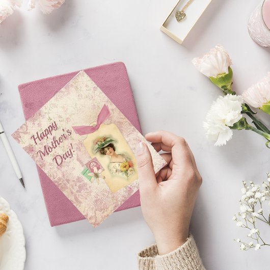 Oude Moederdag Wenskaart Kaart