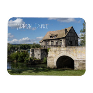 Oude Molen bij de rivier de Seine, Vernon Magneet