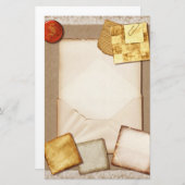 Oude Monogrammofoonbenodigdheden Briefpapier (Voorkant / Achterkant)