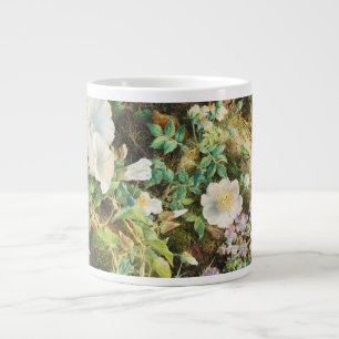 Oude mooie petunia bloemen bloemenschilderij extra grote beker