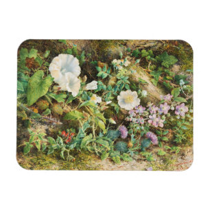 Oude mooie petunia bloemen bloemenschilderij magneet