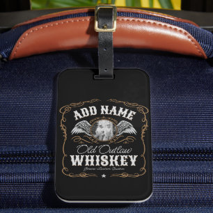 Oude Moonshine Whiskey Label TOEVOEGEN FOTO Famili Bagagelabel