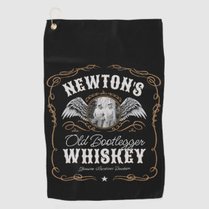 Oude Moonshine Whiskey Label TOEVOEGEN FOTO Famili Golfhanddoek