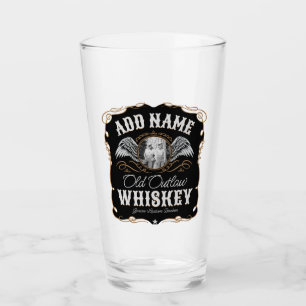 Oude Moonshine Whiskey Label VOEG FOTO Toe Familie Glas