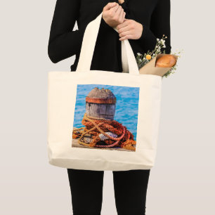 Oude Mooring Bollard Grote Canvas tas