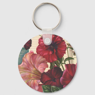 Oude Morgenroodbloemen in de Tuin Sleutelhanger