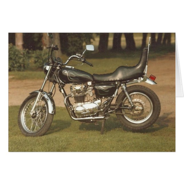 Oude motorfiets: Blanco kaarten (Voorkant Horizontaal)