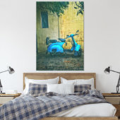 Oude motorfiets canvas afdruk (Insitu (Slaapkamer))