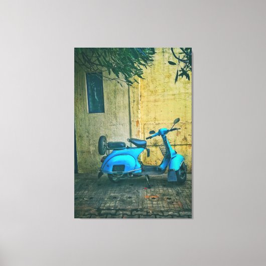 Oude motorfiets canvas afdruk (Voorkant)
