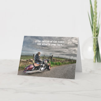 Oude motorrijder kaart
