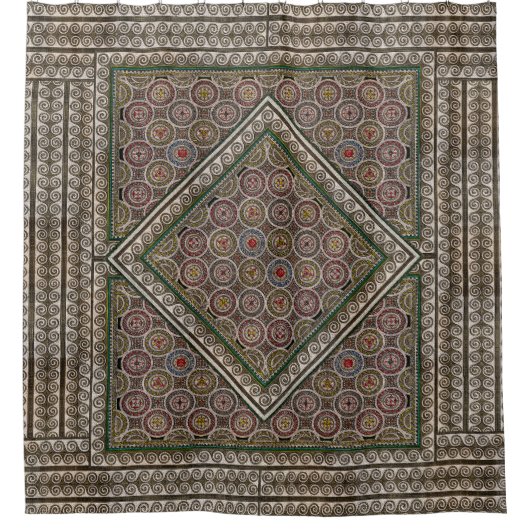 Oude mozaïek douchegordijn (Voorkant)