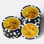 Oude munt poker chips (Opstapeling)