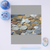 Oude munten1299 OUDE MUNTEN KOPER METAALBRONZE Flyer (Enkel)