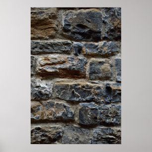 Oude muur, Florence, Italië Poster