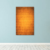 Oude muziek canvas afdruk (Insitu (Houten vloer))