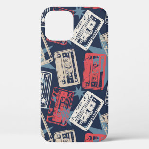 Oude Muziek Cassettes Naadloos iPhone 12 Hoesje