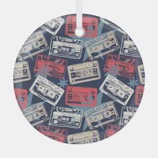 Oude Muziek Cassettes  Naadloos Glas Ornament