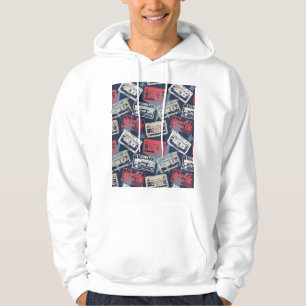 Oude Muziek Cassettes Naadloos Hoodie