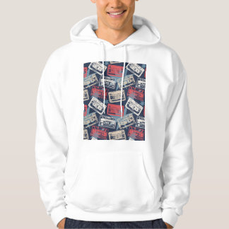 Oude Muziek Cassettes Naadloos Hoodie