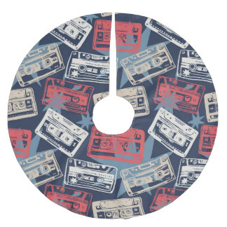 Oude Muziek Cassettes Naadloos Kerstboom Rok