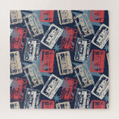 Oude Muziek Cassettes Naadloos Legpuzzel (Horizontaal)