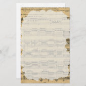 Oude muziek papier briefpapier (Voorkant / Achterkant)